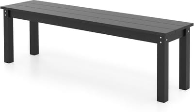 Tuinbank - Buitenbank Parkbank - Ontspannen Buiten - Weerbestendig HDPE Materiaal - 140 cm Lengte - Zwart
