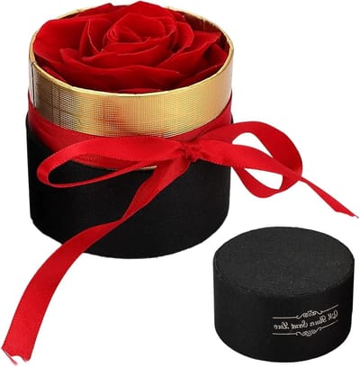 Rozenbox met Bewaarde Bloemen, Infinity Rozen, Echte Rozen, Handgemaakt Cadeau voor Moeder, Vrouw, Vriendin, Bruiloft Decoratie, Moederdag, Verjaardag, Duurzaam en Uniek Geschenk