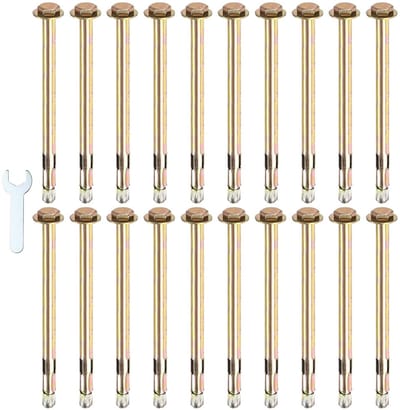 Solidchoice - Set van 20 Zeskantige Expansieschroeven M8 x 150mm voor Bouwprojecten