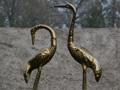 Set kraanvogels XL - goud - alu