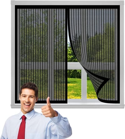 Raamhor Magnetisch - Insectenwering Deur - Vliegen Buiten - Eenvoudige Installatie - 125 x 70 cm - Zwart