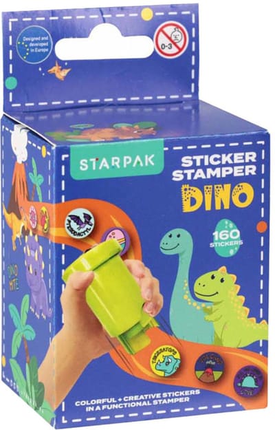 Lobbes sticker speelgoed stempel dino met 160 stickers voor kinderen.