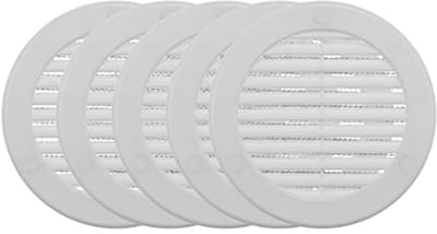 4 Inch Ventilatierooster 5-Pack - Rond Luchtrooster met Insectenscherm