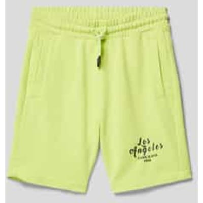 Regular fit sweatshorts met labelprint, model 'Gruss'
