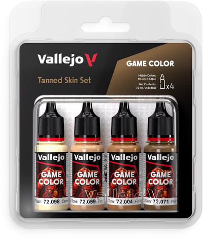 Vallejo 72380 Game Color - Tanned Skin Color Set - Acryl Set Verf set