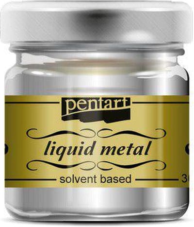 Pentart Liquid Metal Solvent Zilver 30ml