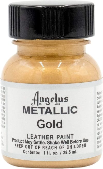Angelus Leather Acrylic Paint - textielverf voor leren stoffen - acrylbasis - Metallic Goud - 29,5ml