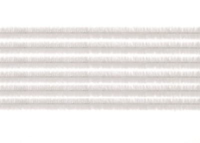 Chenilledraad - 20x - wit - 50 cm - hobby/knutsel materialen