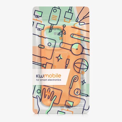 kwmobile back cover voor smartphone - geschikt voor Apple iPhone 16 Pro - 1x beschermhoesje van kunststof - In fruitig oranje