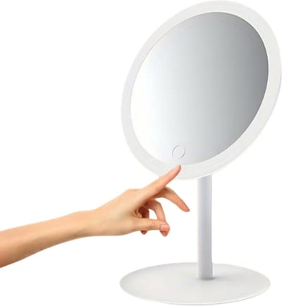 Nivard Opmaakspiegel Met Ledverlichting - Make Up Spiegel - Met Led Verlichting - Tafelspiegel - Met Licht - Staande Spiegel - Wit