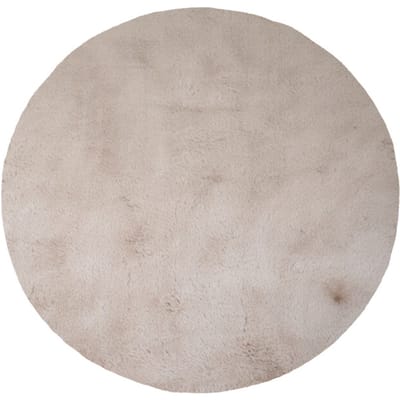 Vloerkleed Morbido Zand - Rond ø230 cm - Extra Hoogpolig Fluffy Vloerkleed in Scandinavische / Hotel Chique Stijl