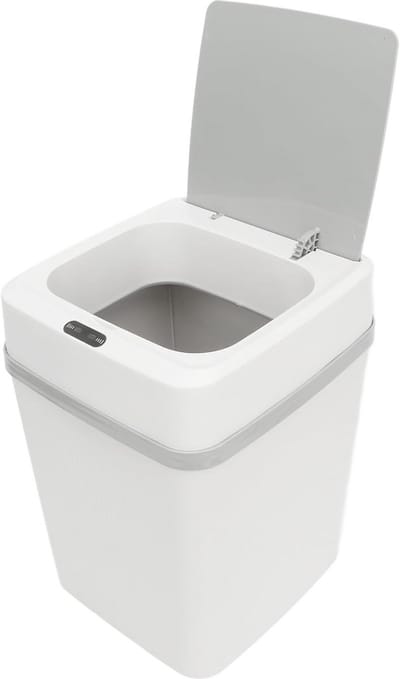 Sensor Prullenbak - Slimme Afvalbak - Hygiënisch Afval Weggooien - Automatische Deksel - 10 Liter - RVS