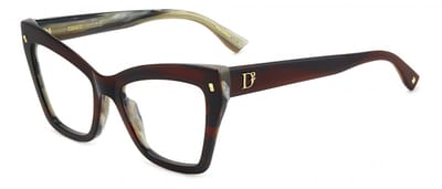 Dsquared2 D2 0152 Burgundy horn 54/19/145 WOMAN Brilmonturen