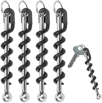 Dailygoods- Kurkentrekker Draagbaar - Wijnflesopener - Flesopener - Sleutelhanger - Roestvrij Staal - Multifunctioneel - Wijnopener