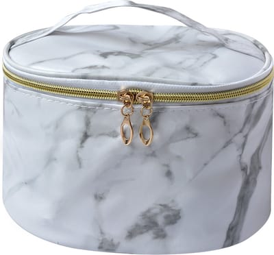 Juleeze Toilettas Dames 21x12x15 cm Wit Grijs Polyester