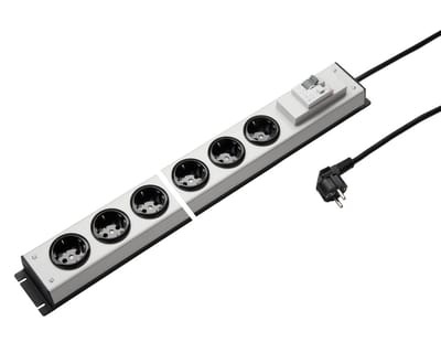 Martin Kaiser 6-poorts stekkerdoos met 16A aardlekschakelaar 3M kabel (Europese Stekkerdoos) - 1037ZL6L-SW3