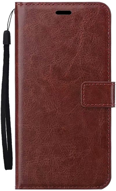Hoesje Met Pasjeshouder - Geschikt voor Apple iPhone 16e - Luxe Bookcase Portemonee - Flip Case - Kunstleer Book Case - Flipcase - Book Cover - Walletcase - Portemonneehoes - Bruin