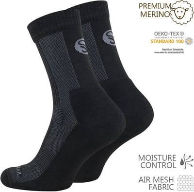 Stark Soul wandelsokken - Merino wollen sokken 35 38 - unisex - 1 paar