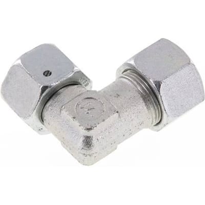 M24x1.5 x 16S Verzinkt Stalen Verstelbaar L-Fitting 90graden met Afdichtconus en O-ring 400 Bar DIN 2353
