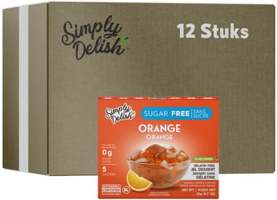 Simply Delish | Naturel Jelly Dessert | Sinaasappel | 12 stuks | 48 x 5 gram