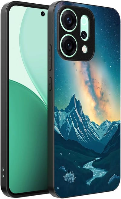 Geschikt voor Oppo Reno 14 Telefoonhoesje met Sterrenhemel Opdruk - TPU Backcover Case With Space And Milkyway Design - Smartphonica geschikt voor Oppo Reno 14