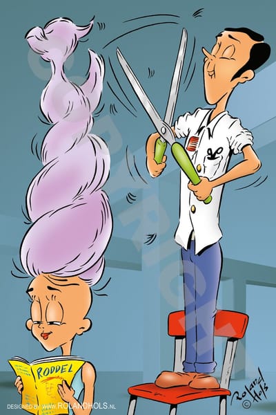 Afspraakkaart Kapper - Cartoon 'Schaar' - 25 stuks