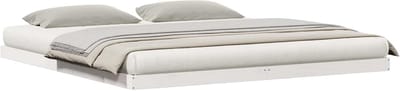 Massief Houten Bedframe - Houten Bedbodem - Slaapkamer Inrichting - Duurzaam Dennenhout - 180 x 220 cm - Wit