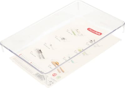 Plasticforte Lade organizer Skuff - transparant - kunststof - 15 x 23 x 5 cm - modulair - ladeverdeler