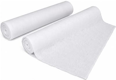 Decoris Sneeuwdeken - 2x - 100 x 200 cm - wit - polyester - ondergrond kerstdorp - onderkleed