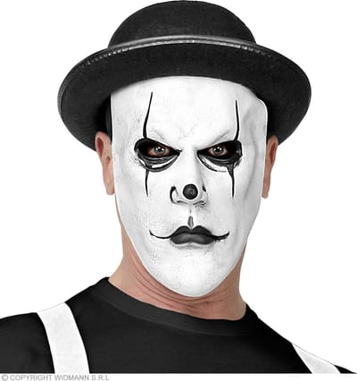 Masker griezel clown met bolhoed