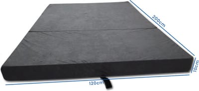 Opvouwbaar Logeermatras - Camping Matras 120x200 cm - Grijs Polyester - Huisstofmijtwerend