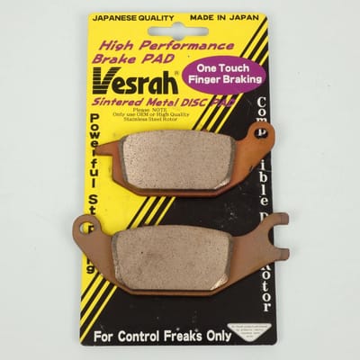 Plaquette de frein Vesrah pour Scooter MBK 125 Mw Triptik 3 Roues 2014 à 2016 AR Neuf