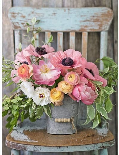 Rubye® Diamond Painting Volwassenen - Diamond Painting Kinderen - Diamond Painting Pakket Volledig - Bloemen Bak - 30x40cm