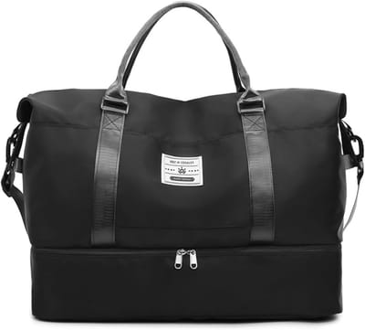 Grote Sporttas voor Vrouwen en Mannen, 51 x 36 x 24 cm, Handbagage met Schoencompartiment, Waterdichte Weekendtas voor Reizen en Sportactiviteiten
