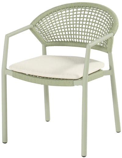 Hartman Taragona stapelbare rope dining tuinstoel - Soft Green