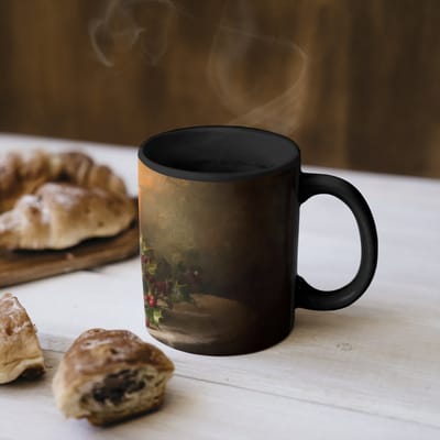 Magische Mok - Foto op Warmte Mokken - Koffiemok - Kaarslicht - Kerst - Veelkleurig - Magic Mok - Beker - 350 ML - Theemok