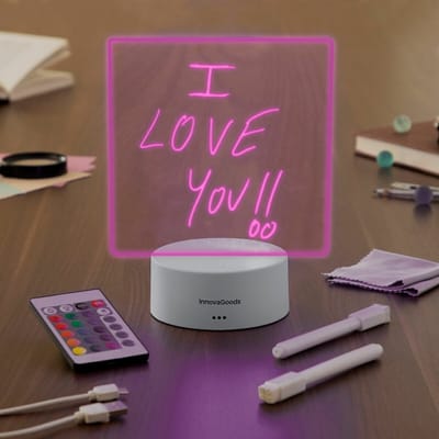 Led Notitiebord | RGB Led | USB | Afstandsbediening | Verlicht Tekenbord | Led Sign | Leuk Cadeau