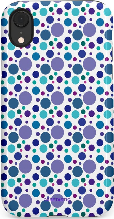 Casetastic Hoesje Geschikt voor Apple iPhone Xr - Stijlvolle Beschermende Duo-layer Case - Bubble blauw