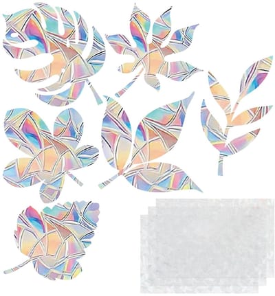 Dailygoods- Raamstickers Vogelbescherming - Decoratieve Stickers - Regenboogpatroon - 18 Stuks - PVC - Bescherming Tegen Botsingen - Raamfolie