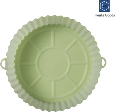 Heuts Goods - Airfryer Accessoires - Airfryer Bakpapier - Airfryer Siliconen Bakjes - Airfryer Accessoires - Airfryer bakpapier Siliconen - Siliconen Airfryer Bakjes - Duurzaam - 20CM - Groen