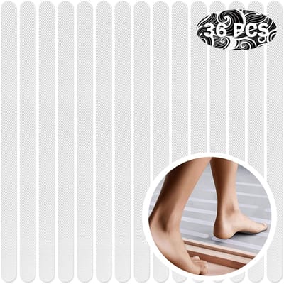 Dailygoods- Badstickers 36 Stuks - Antislipstrips Douche - Zelfklevend - Transparant - Effectieve Bescherming - 2 x 38CM