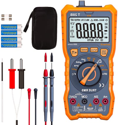 Digitale Multimeter - Tester Metingen - Elektrische Problemen Oplossen - Auto-Ranging True RMS - Tot 1000V - Oranje