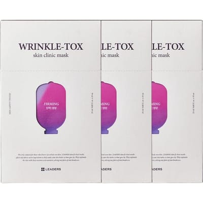 Leaders Wrinkle Tox Skin Clinic Masque Raffermissant Soin Élasticité 25ml 30 Feuilles white