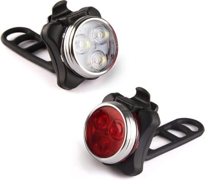 LED Fietsverlichting USB oplaadbaar - Voor en achterlicht - 2 Sets voor de prijs van één! - 4 modes - Waterbestendig - Fietslicht - Fietslampjes