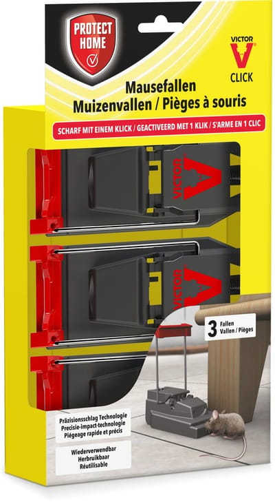 Protect Home Muizenval Plastic - Muizen - Humane en Snelle Afronding - 3 stuks