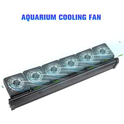 Aquariumventilator Aquariumkoelers Koelventilatorsysteem voor zoutwateraquariumvissen 6 Heads Fan EU Plug zwart