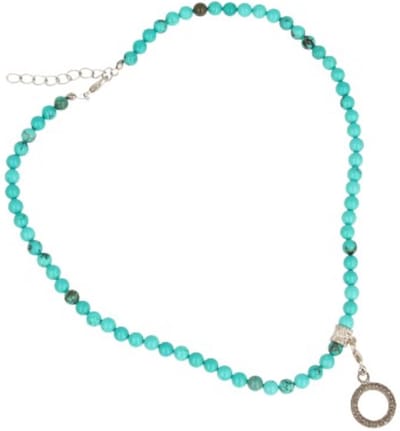 Fashion ketting Howliet blauw 6mm kralen (bijgekleurd)