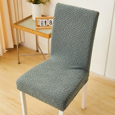All-inclusive Stoelhoes Cover Rugleuning Geïntegreerde Elastische Zitset Eettafel Stoelkussen Set Huishoudelijke Krukset 42*38*38cm gray