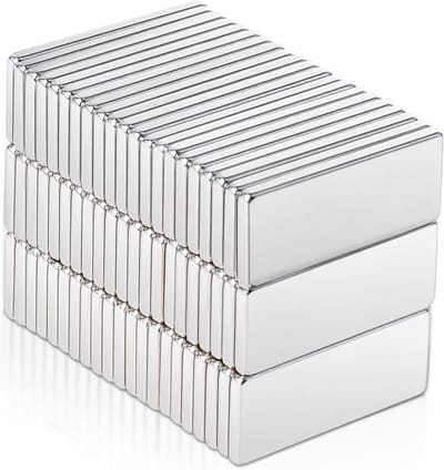 Set van 60 Neodymium Magneten 20 x 8 x 1,5 mm - Extra Sterke Magneten voor Whiteboard, Keuken en Kantoor, Ideaal voor Magnetische Borden en Organisatie