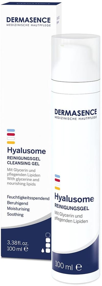 DERMASENCE Hyalusome Reinigungsgel feuchtigkeitsspendend und beruhigend, 100 ml Gel
